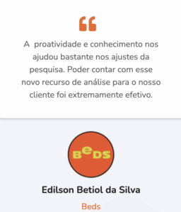 Depoimento Beds pesquisa de mercado remunerada